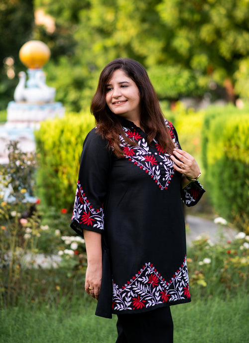 Black Chikankari Co-Ord Set