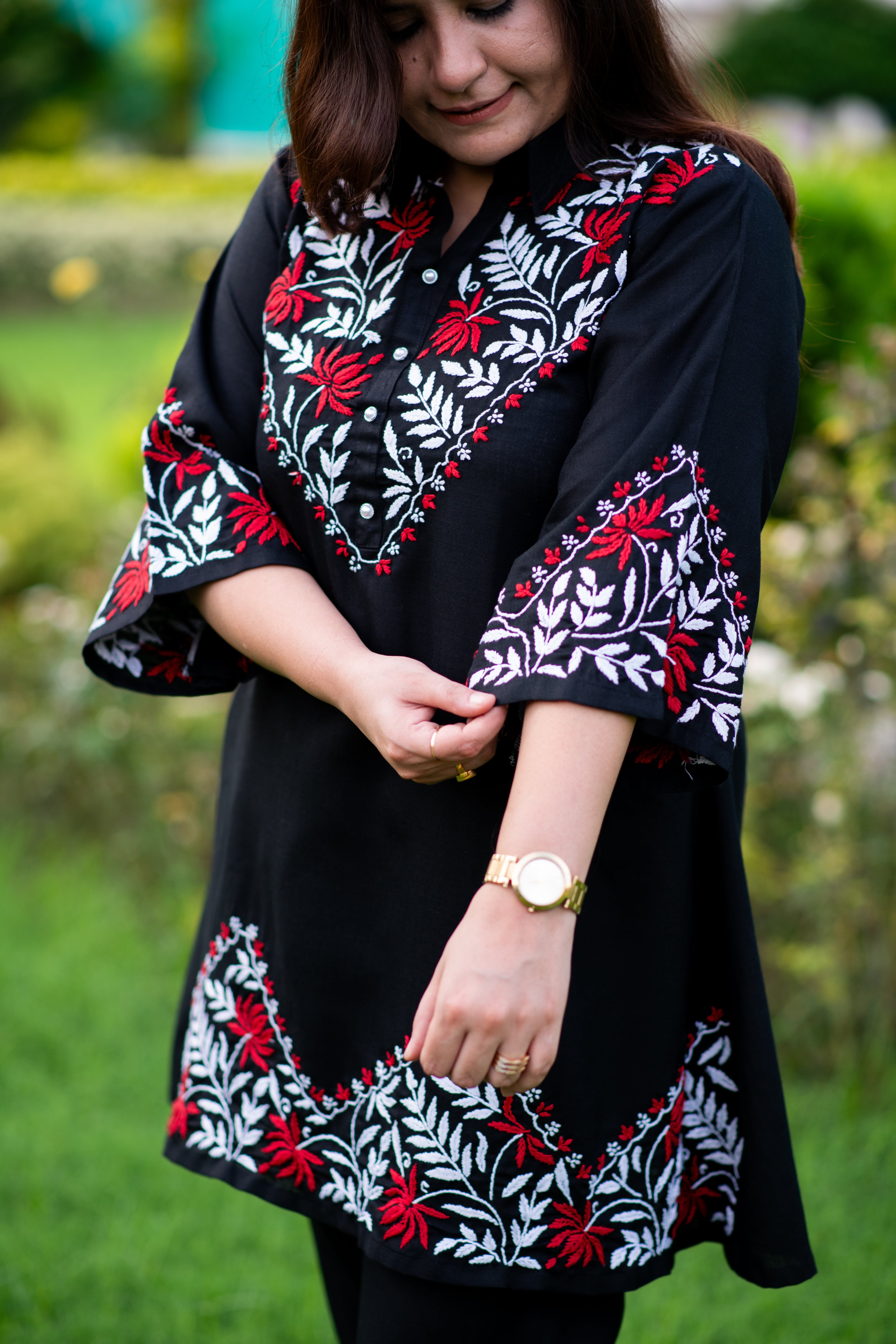 Black Chikankari Co-Ord Set