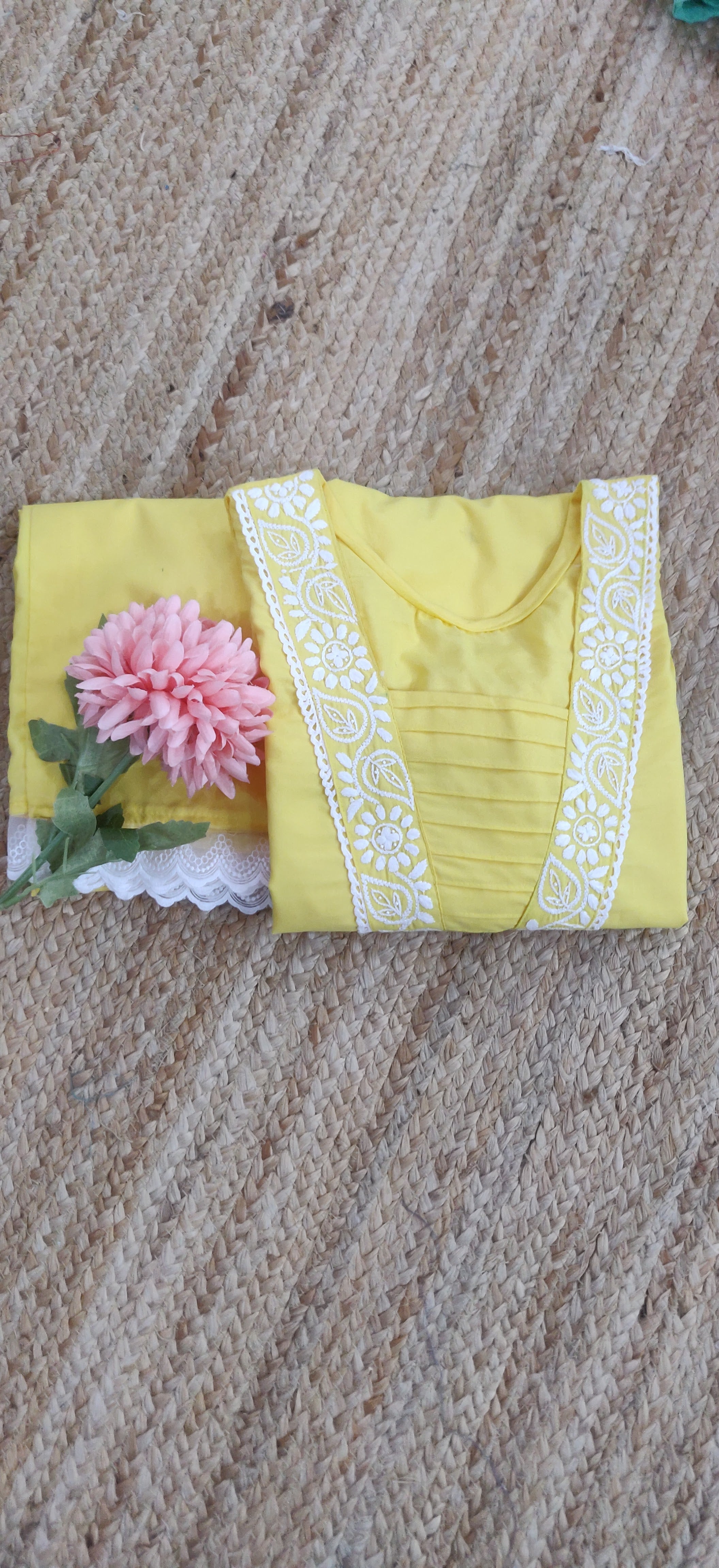 Yellow Modal Chikankari CO-ORD Set